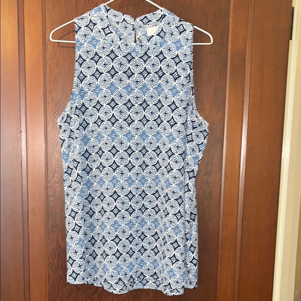 ☀️Mud Pie Black and White Sleeveless Blouse